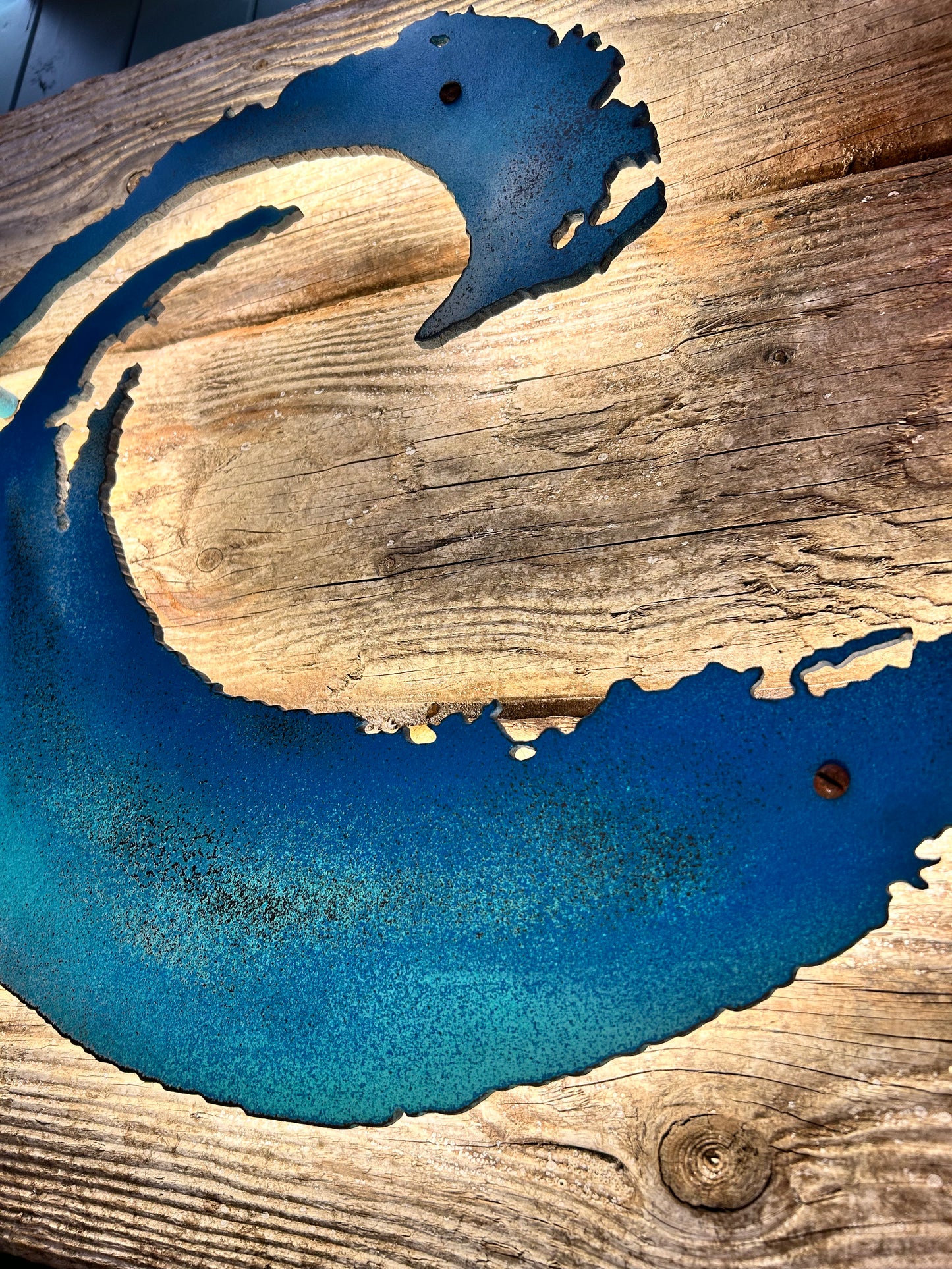 Driftwood-Welle Lampe