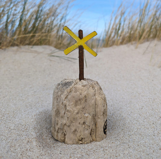 Mini Driftwood Skulpturen Buhnenkreuz