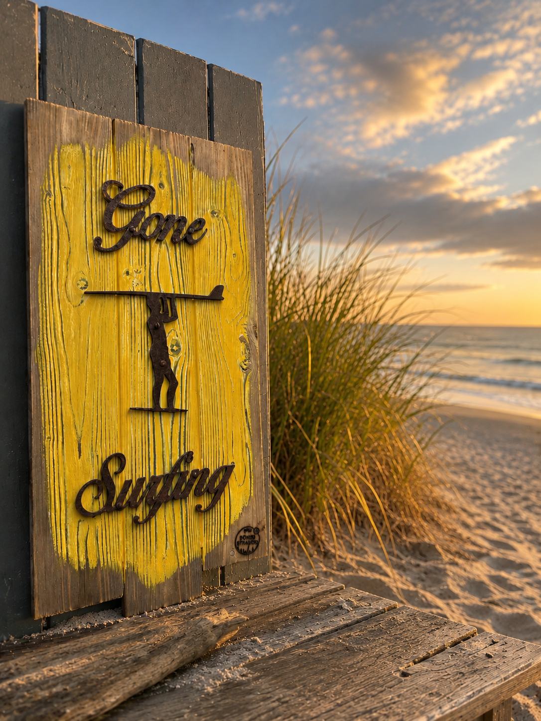 Driftwood Schild „Gone Surfing“